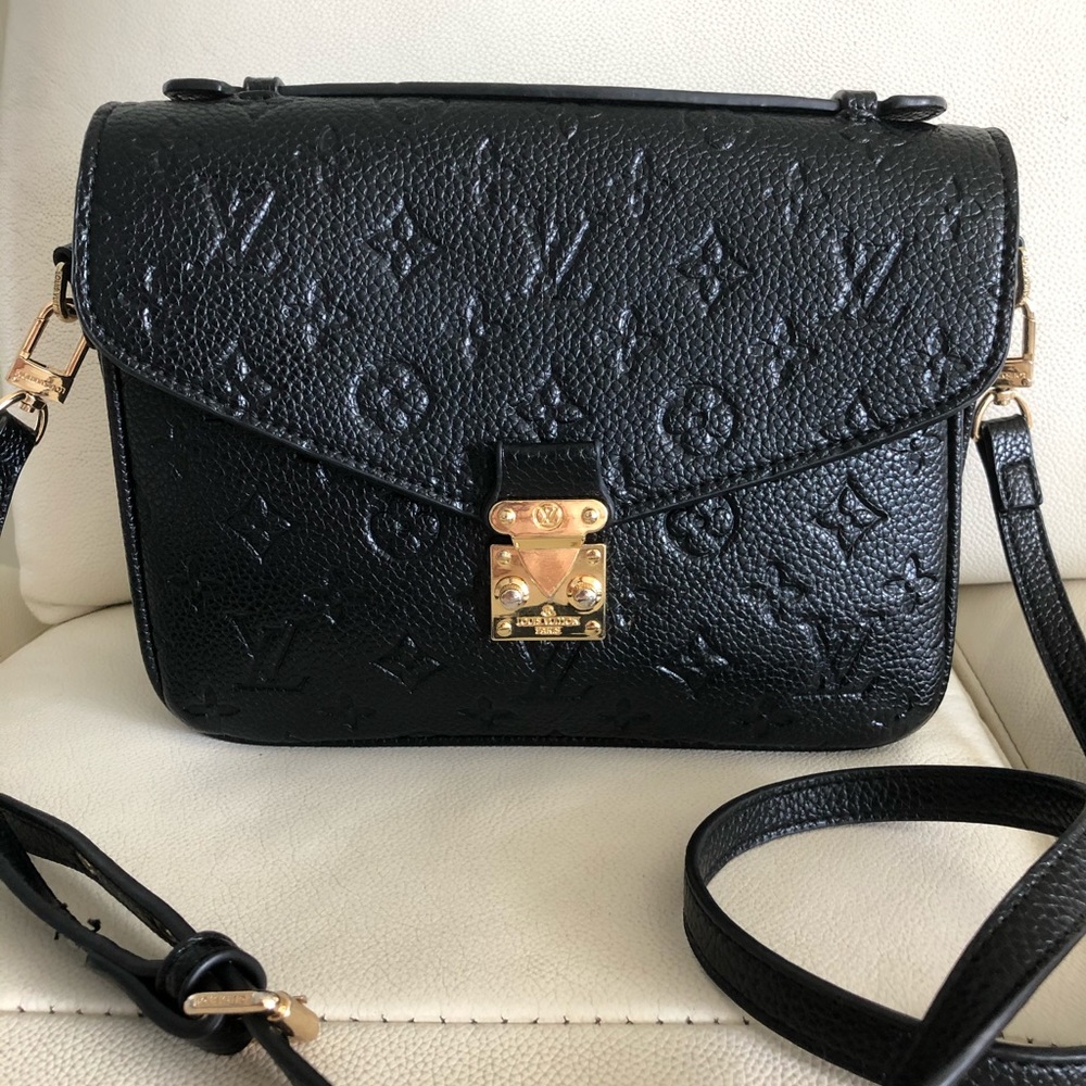 LV black purse with strap